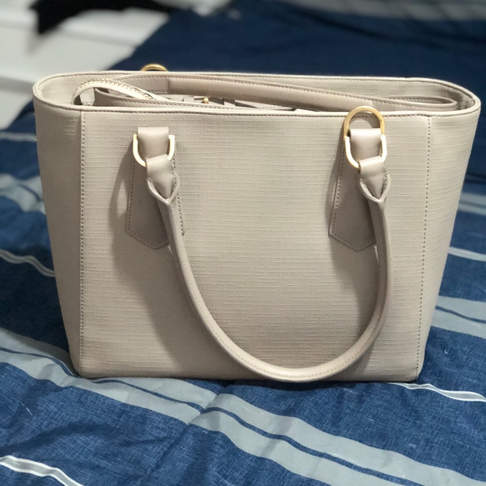 Dagne Dover Cream Tote Bag